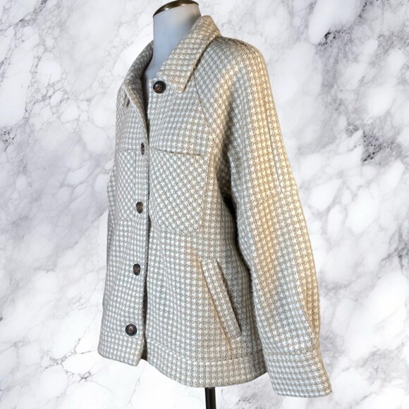 Greylin Houndstooth Shirt Jacket - NEUTRAL - Picture 8 of 12